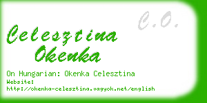 celesztina okenka business card